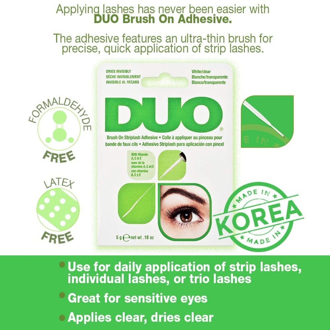 Duo Brush On Striplash Adhesive -White (5g)