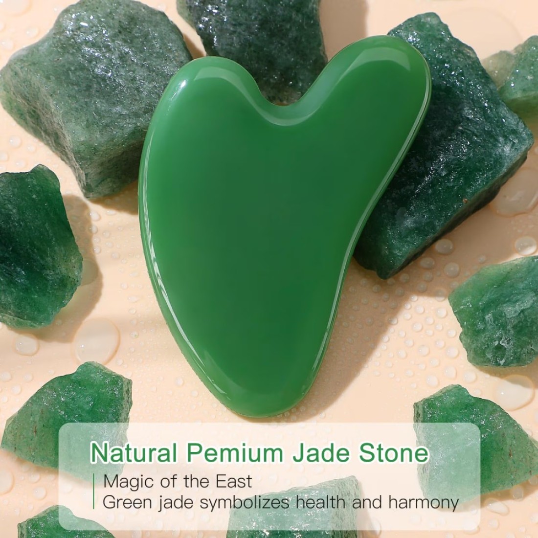 rosenicerosenice Gua Sha Facial Tools Guasha Tool Gua Sha Jade Stone Manual Massage Sticks for Jawline Sculpting and Puffiness Reducing for Face Body Relieve Muscle Tensions Reduce Festive Gifts
