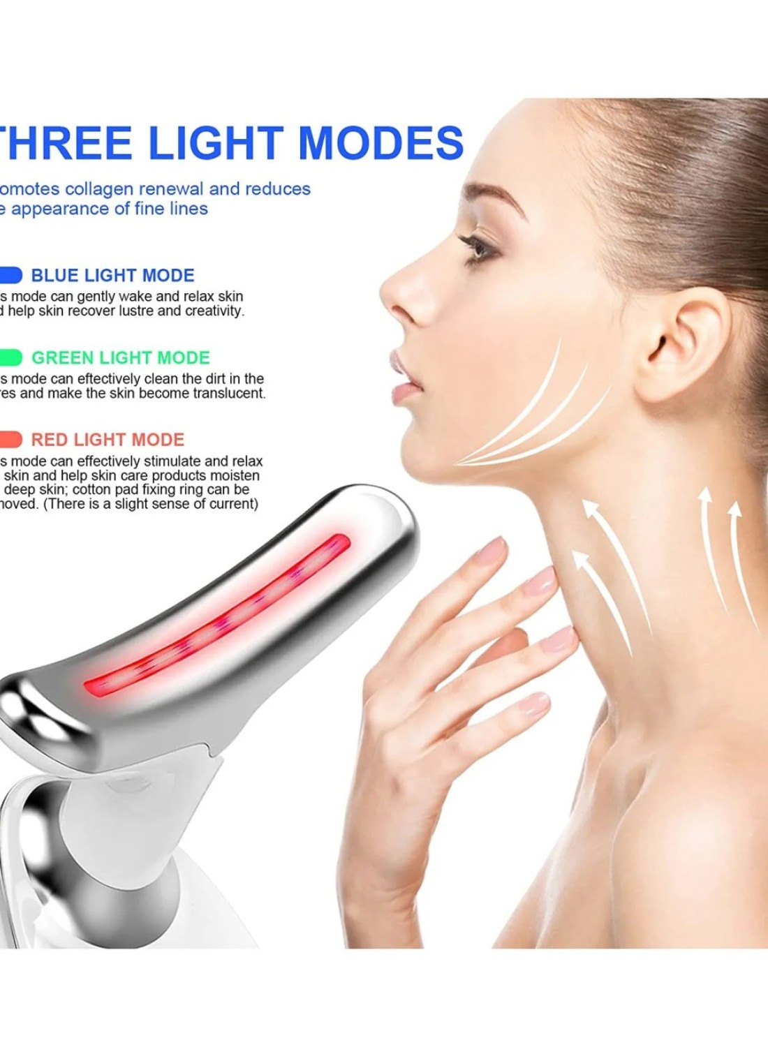 3-in-1 Anti Wrinkle Face Massager, Skin Rejuvenation Beauty Device for Anti-Aging, Face &amp; Neck Firming, Wrinkle Removal, Skin Tightening Facial Massager for Skin Care &amp; Lifting