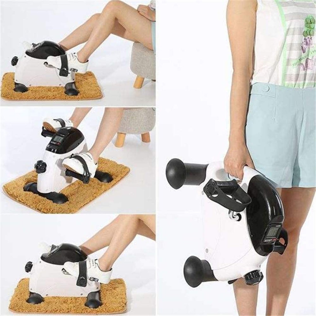 Max Strength Under Desk Bike Pedal Exerciser, Mini Cycle Exercise Bike For Leg/Arm Pedder Portable Home Exercise Bike, For Seniors/Office Workout Leg And Arm Exercise