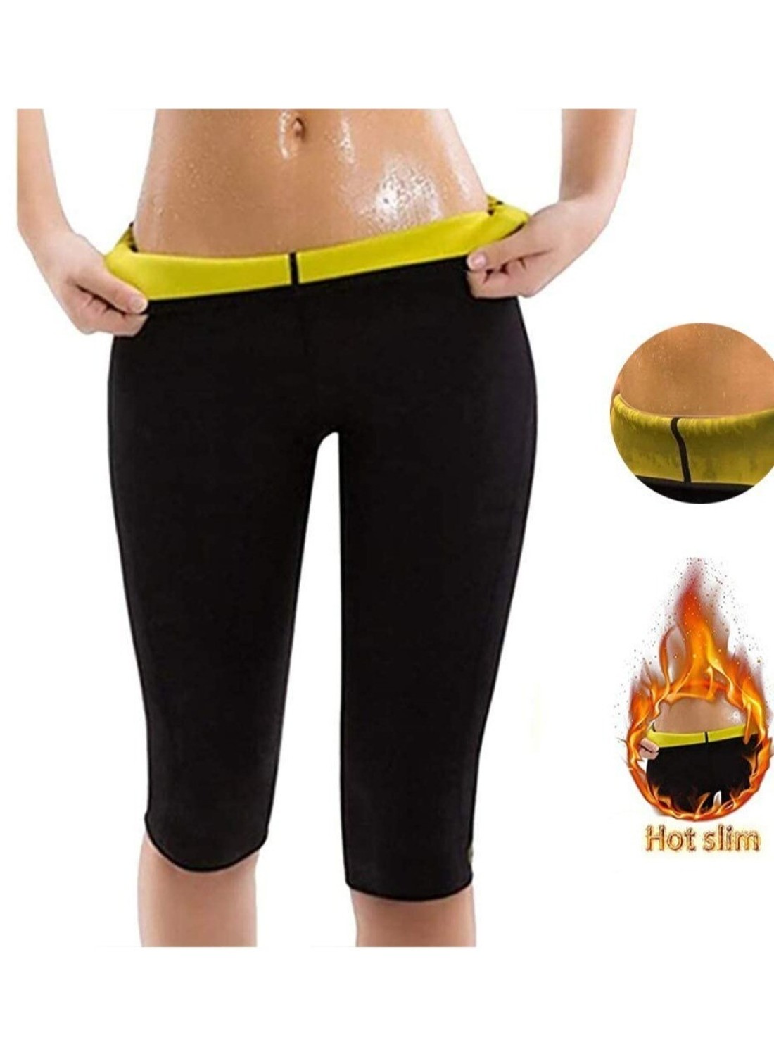 Women Neoprene Sauna Sweat Workout Shorts Weight Loss slimming thermo pants Leggings for Fat Burning weight loss Body Shaper, Fits Swimming Sauna Yoga Gym Cycling,XL