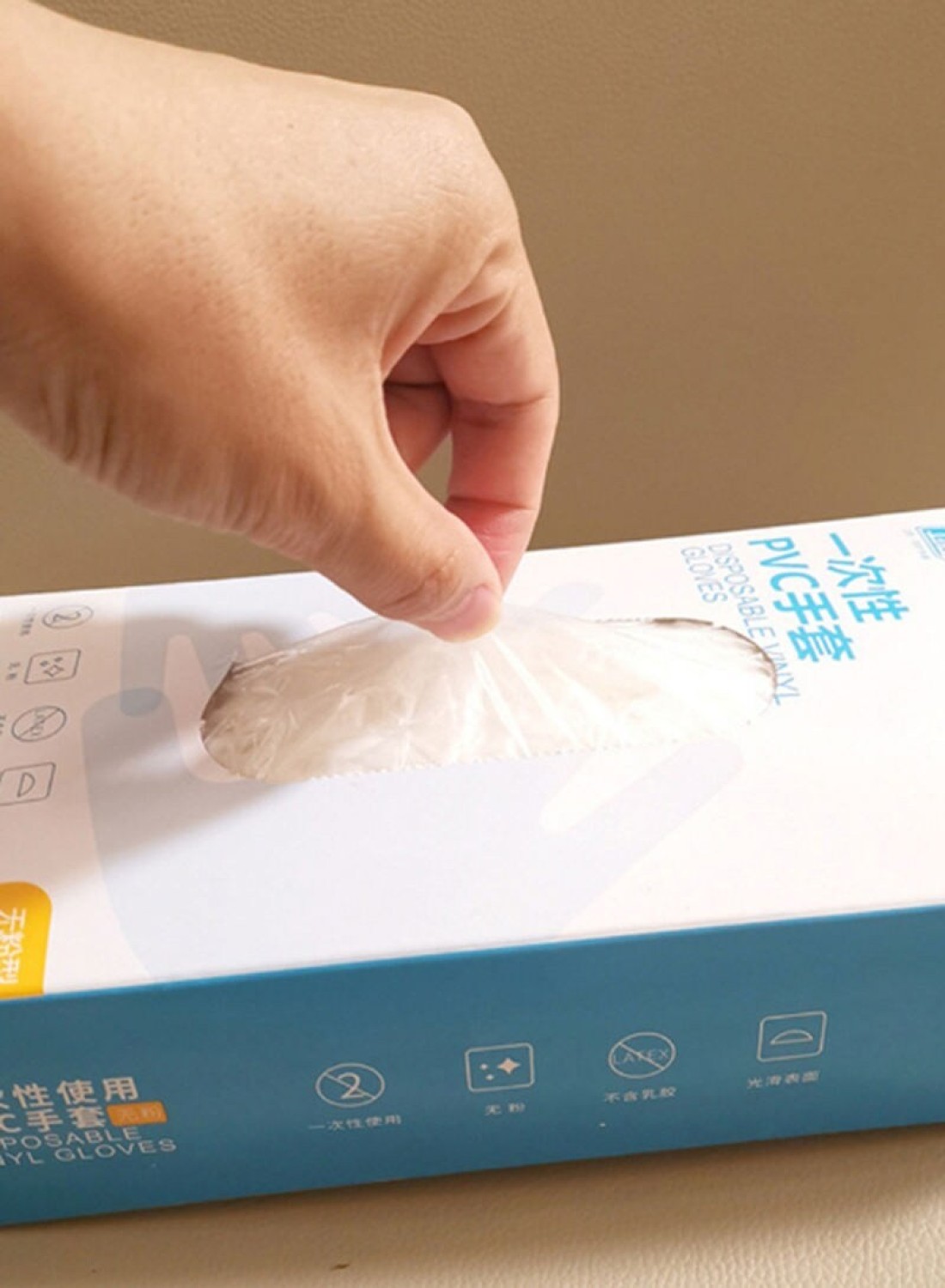Generic 100-Piece Disposable Gloves Set Clear M