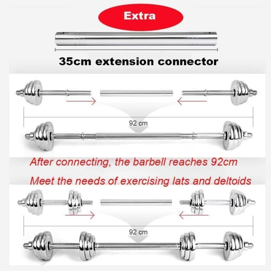 ULTIMAX adjustable Fitness Dumbbell Weights for Fitness Dumbbells Gym Dumbbell Set Adjustable Dumbbell Set with Barbell Connecting Rod Gym Weights-30kg