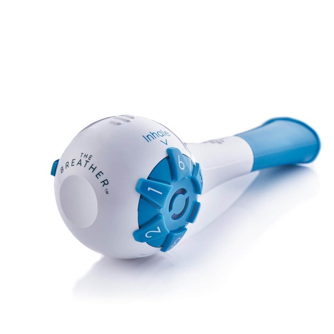 THE BREATHER Natural Breathing Exerciser Trainer For DrugFree Respiratory Therapy Breathe Easier with Stronger Lungs Guided Mobile Training App Included