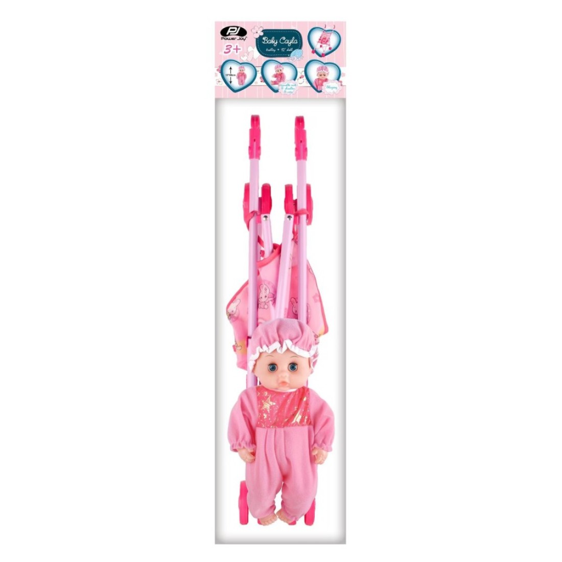 Power Joy Baby Cayla Trolley and Doll