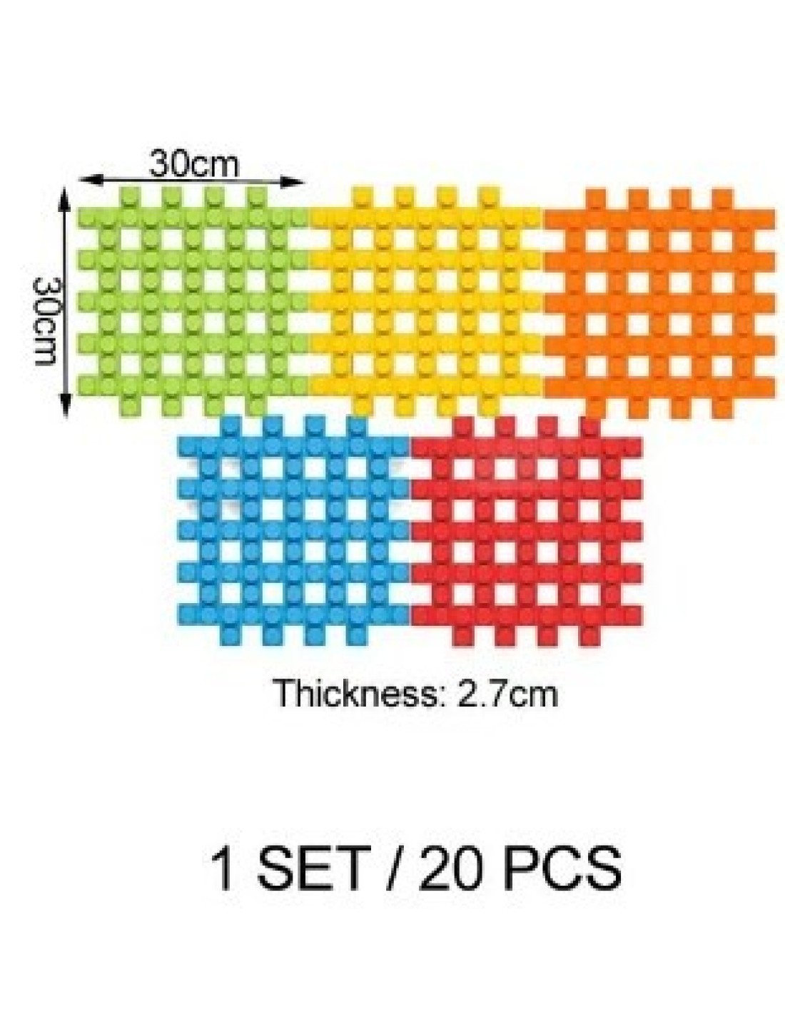 20PCS Large Size Plastic Educational Toy Building Puzzle Blocks