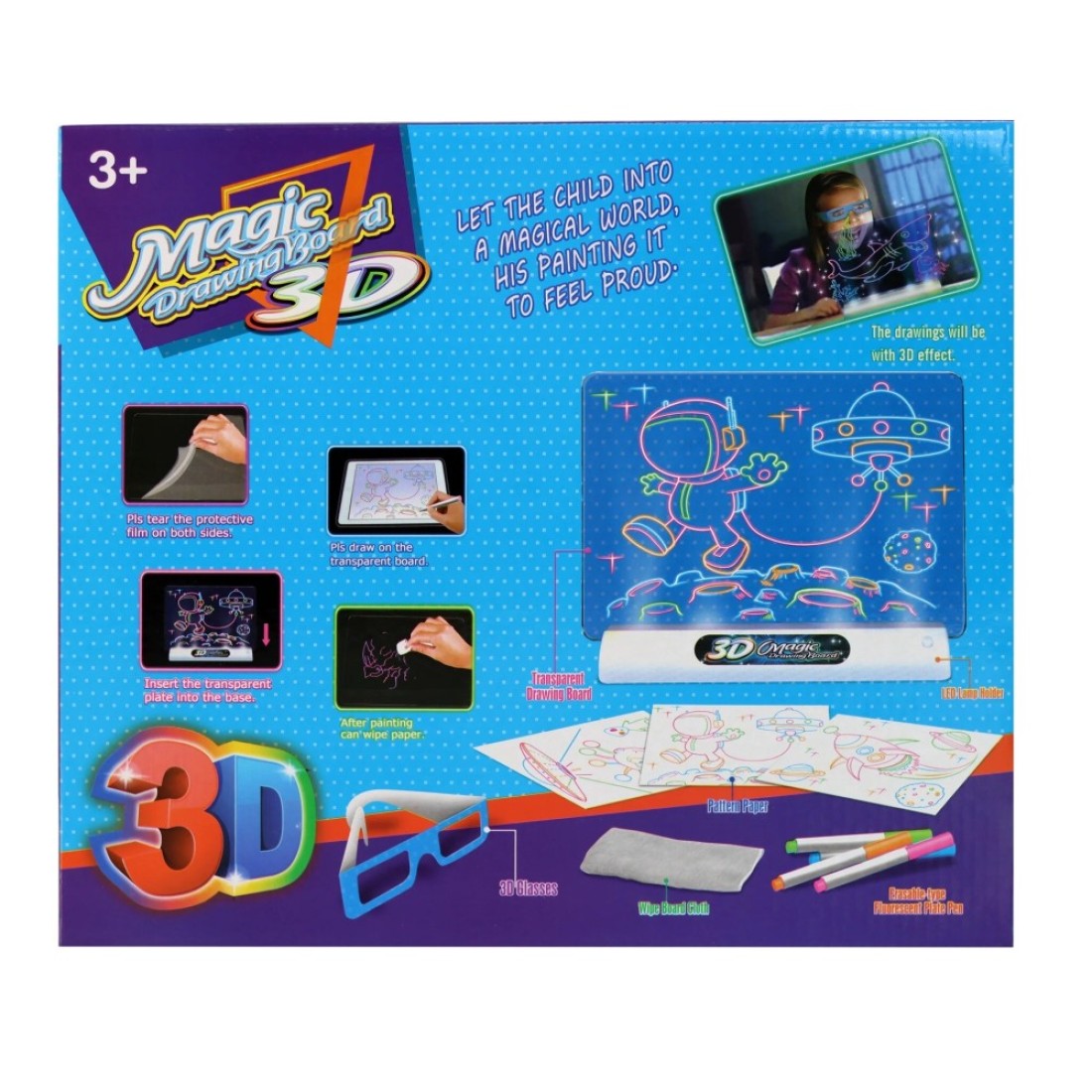 Magic drawing board with LED lighting for 3D graphics
Regular price
