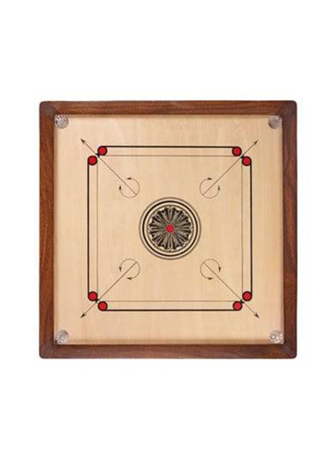 Generic Wooden Carrom Board Set With Wooden Coins And Striker 30X30cm