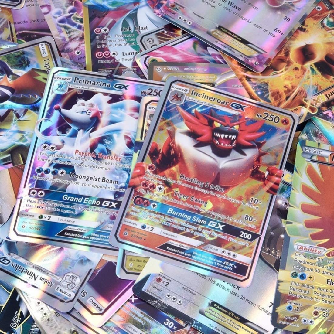 Samdone KP111 100-Piece Pokemon EX GX MEGA Trainer Energy Cards