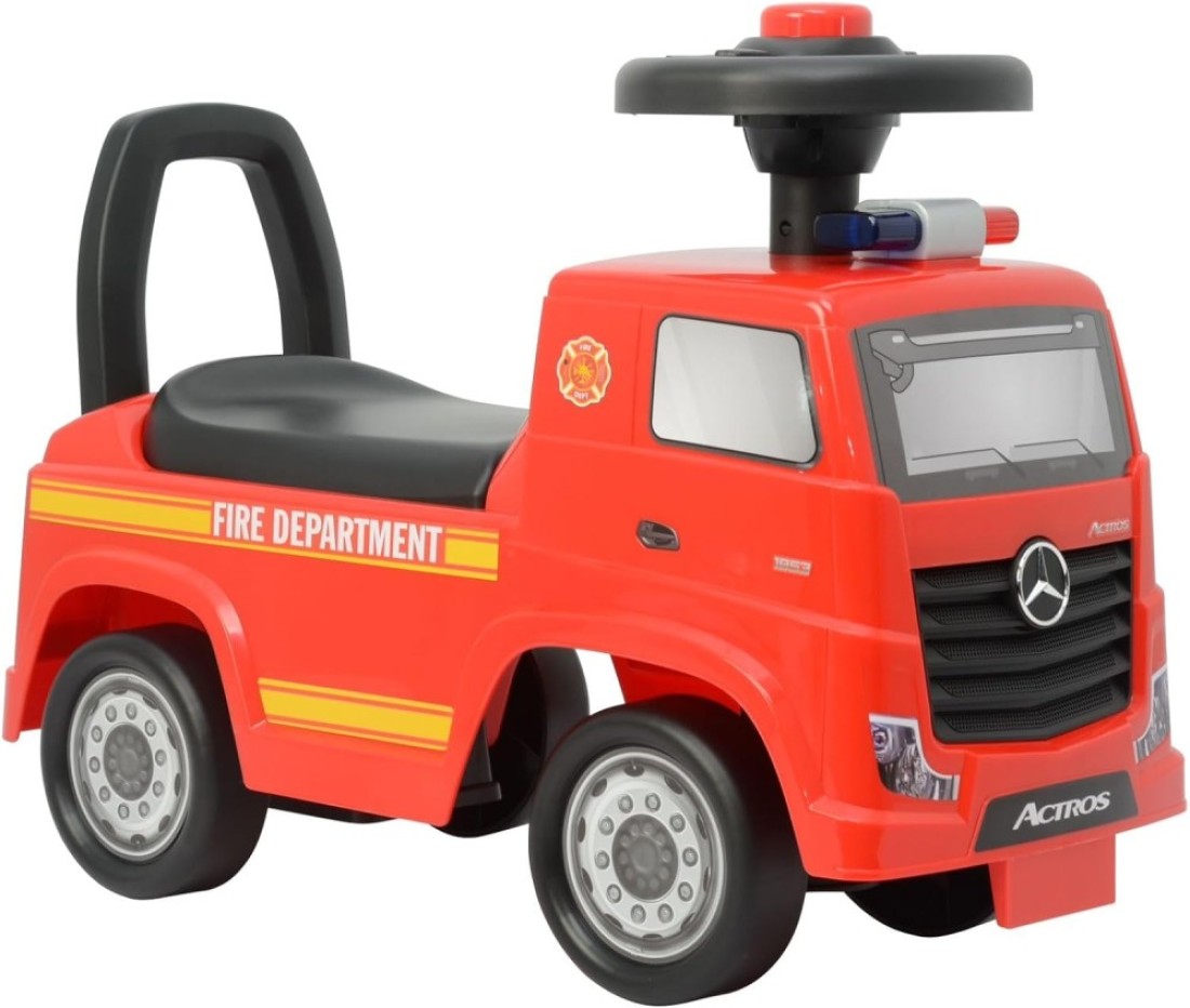 Lovely Baby Ride on Car for Kids LB 3316, Push Car with Steering, Music & Light, Storage, Comfortable Back-rest, Police and Firefighter Toy Truck for Girls and Boys Age 1-3 Years - Red