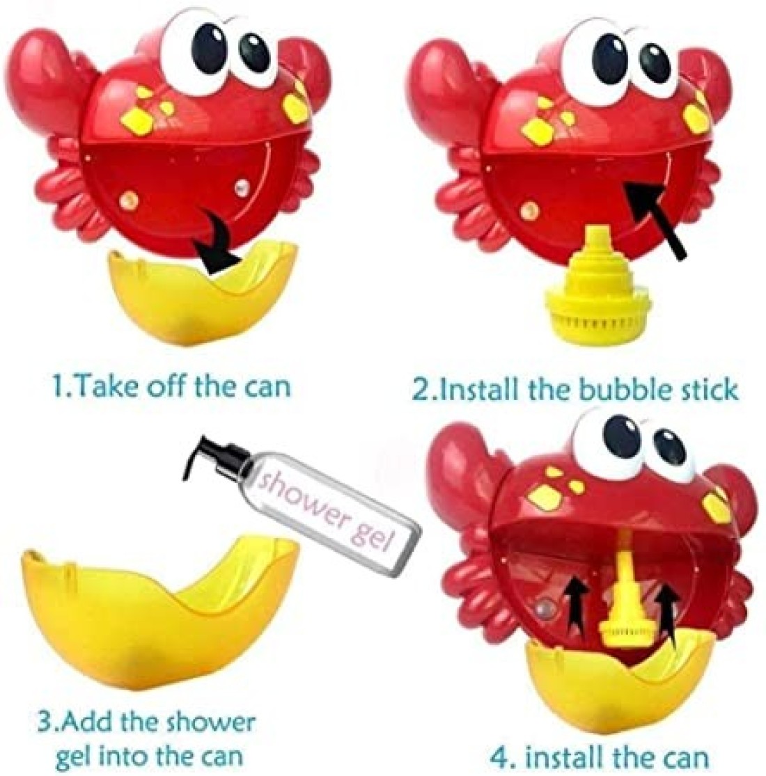 Generic Bubble Crabs Baby Bath Toy Funny Bath Bubble Maker Pool Swimming Bathtub Soap Machine Toys For Children Kids