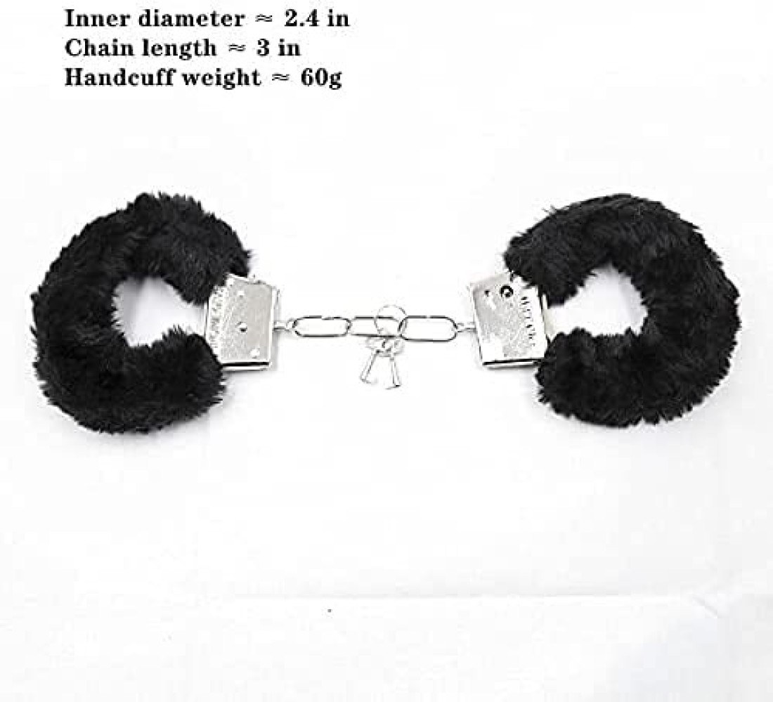 Tingxiu Wrist Plush Fluffy Handcuffs Bracelet Leg Cuffs Anklet Bangle Adjustable Chain Party Cosplay Toy Play Games