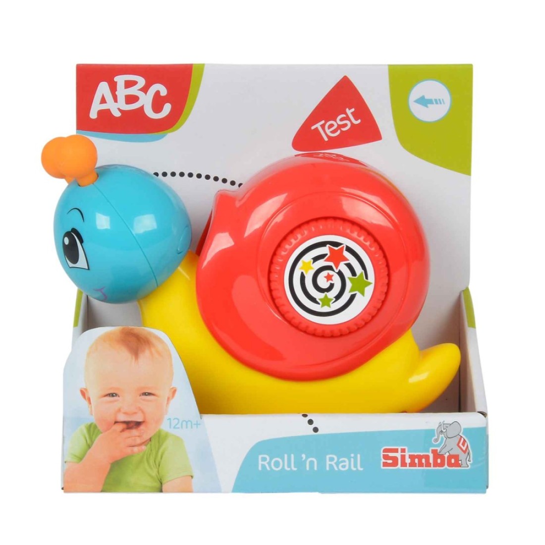 Simba ABC Roll And Rail Snail Toy Multicolour 14cm