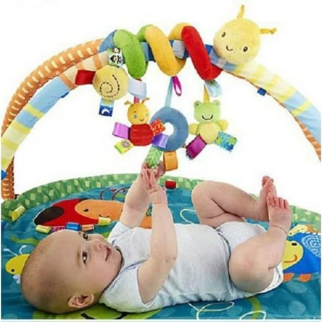 Crib Bed Stroller Car Seat BarBaby Stroller Toy Activity Spiral Hanging Toy