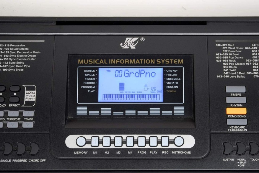 Mike Music ELECTRONIC KEYBOARD 61 KEYS MK825 (Mk-825, black)