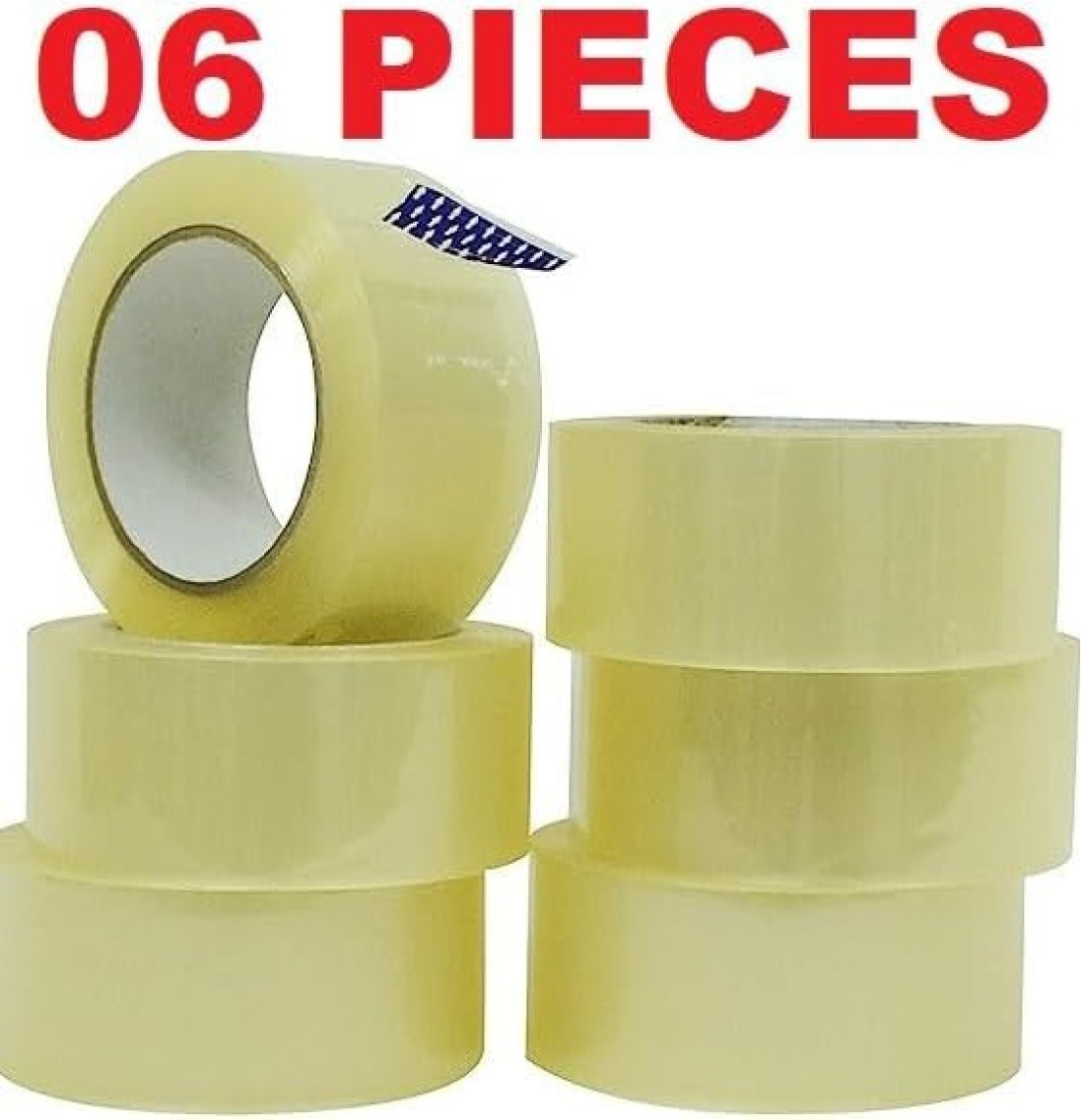 Multipurpose Carton Sealing &amp; Packing Tape 06 Pieces - AA Tape Clear Tape for Packing, 2 inch width x 100 Yards