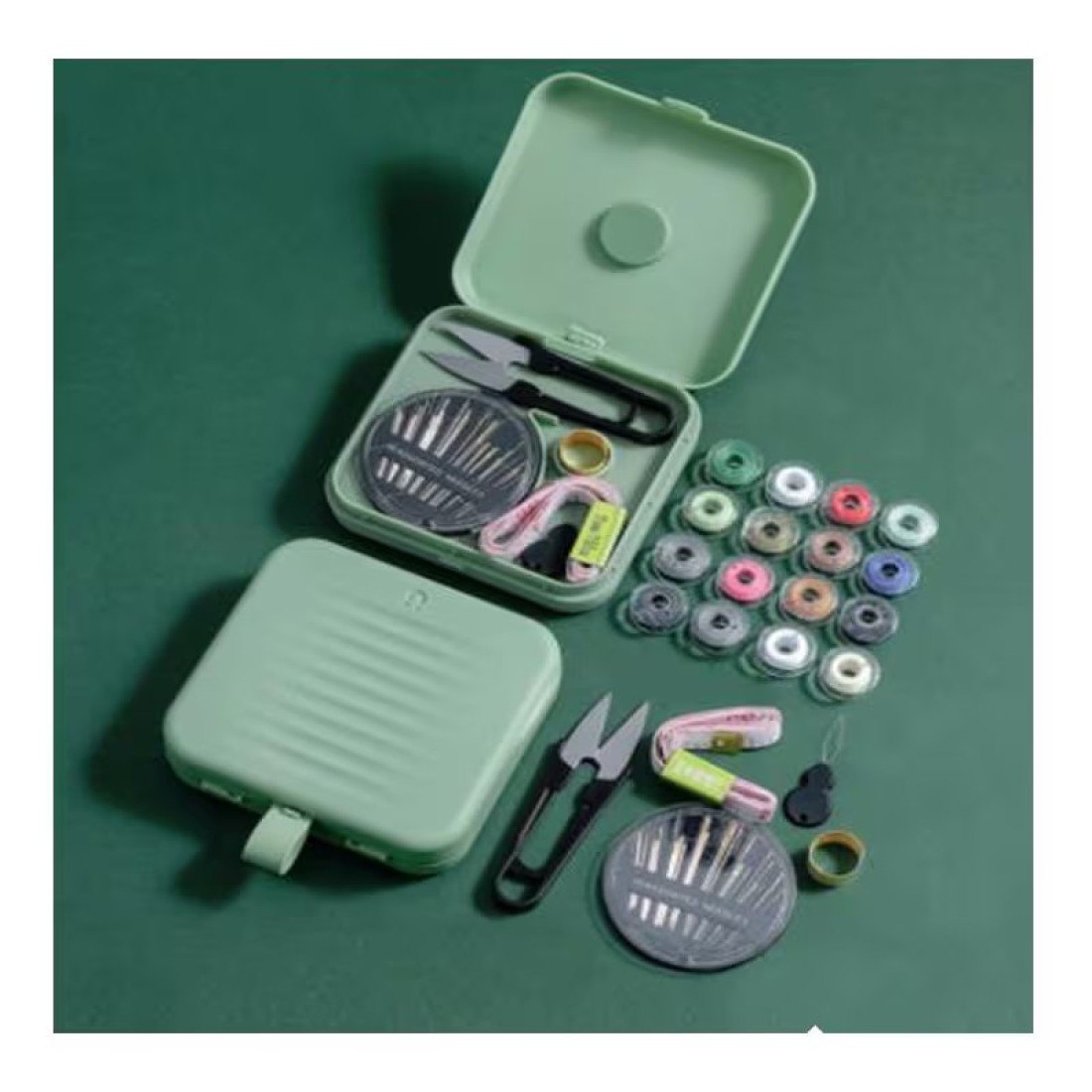 GOLDEN ROSE Magnetic Sewing Kit Travel Portable Storage Box DIY Embroidery Needle Thread Scissor Set