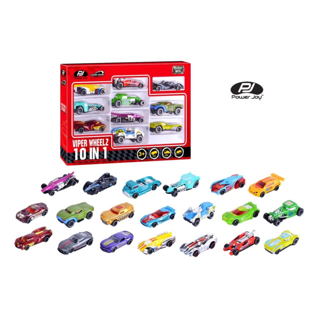 Power Joy Vroom Premium 10-in-1 Diecast Viper Wheelz