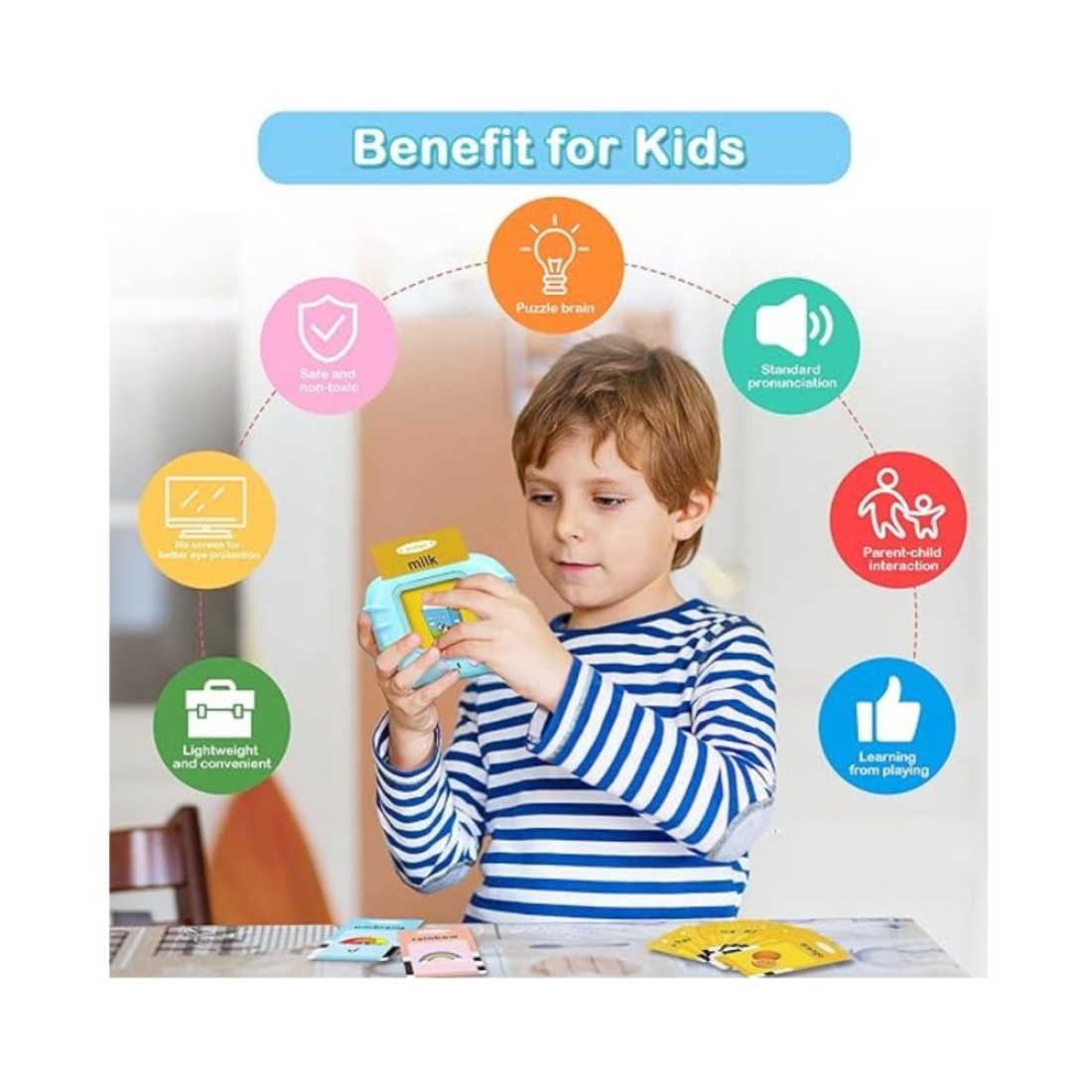 Showay 112 Talking Flash Cards Game for Girls Toddler Toy
