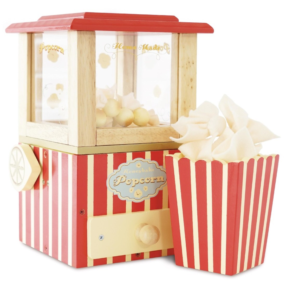 Le Toy Van Wooden Honeybake Retro Popcorn Machine Cinema Kitchen Or Movies Pretend Play Movie Night Role Kids Play Toy