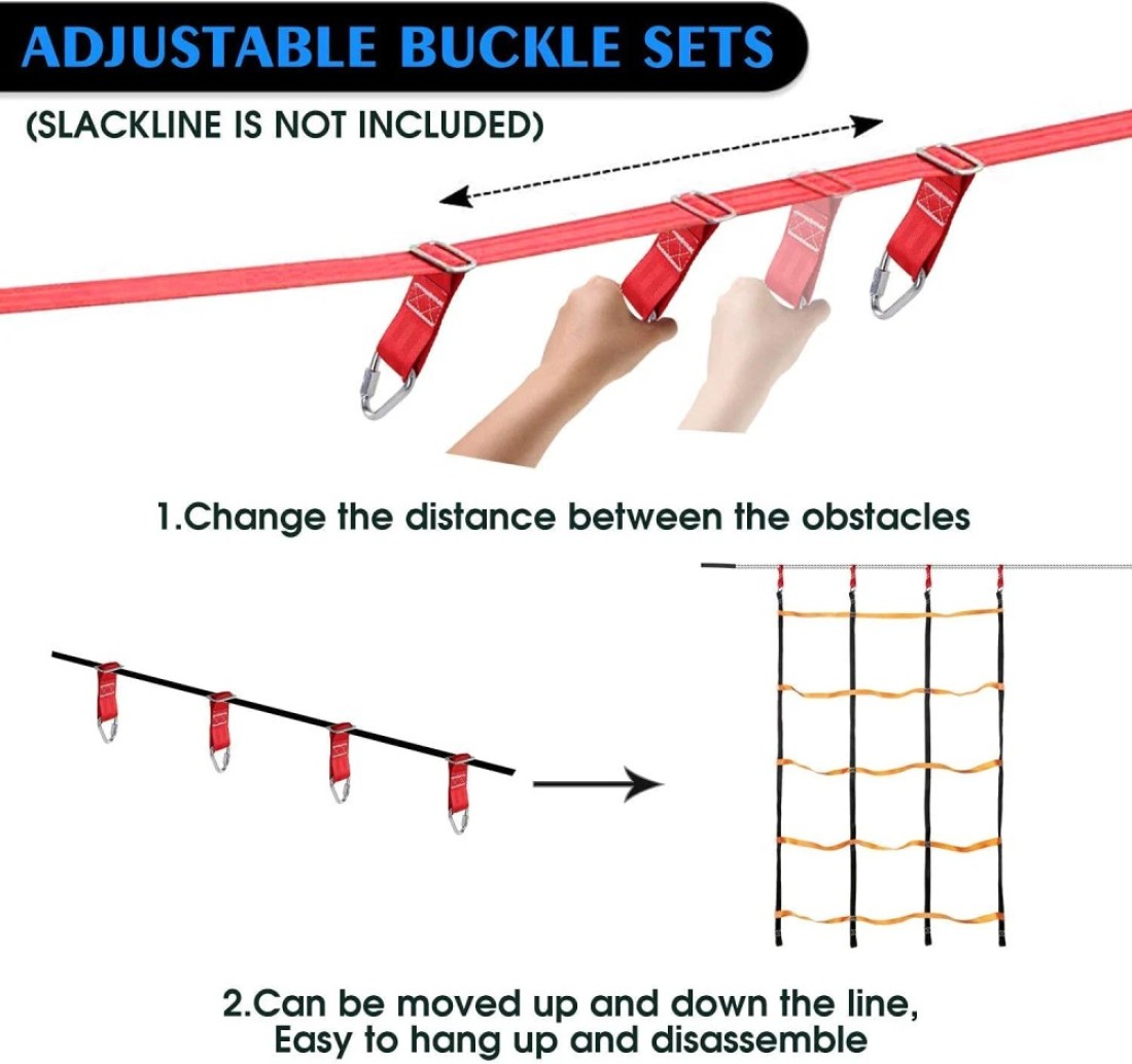 ULTIMAX Ninja Obstacle Course Kit Ninja Obstacle Course for Kids Outdoor Ninja Warrior Training Equipment Backyard Monkey Bar