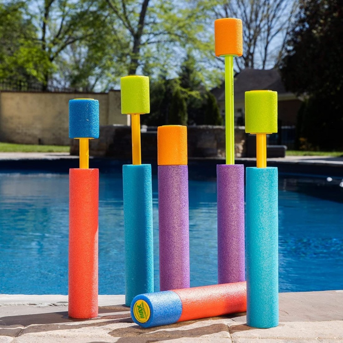 ULTIMAX Water Pistols, Foam Water Gun,Squirt Guns, Watering Toys Outdoor Beach Water Pool Toys Water Spray Tube Water Blaster (6, Multicolor)