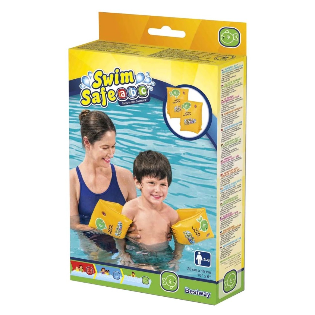 Bestway Swim Safe Armband Step C Yellow 25x15cm
