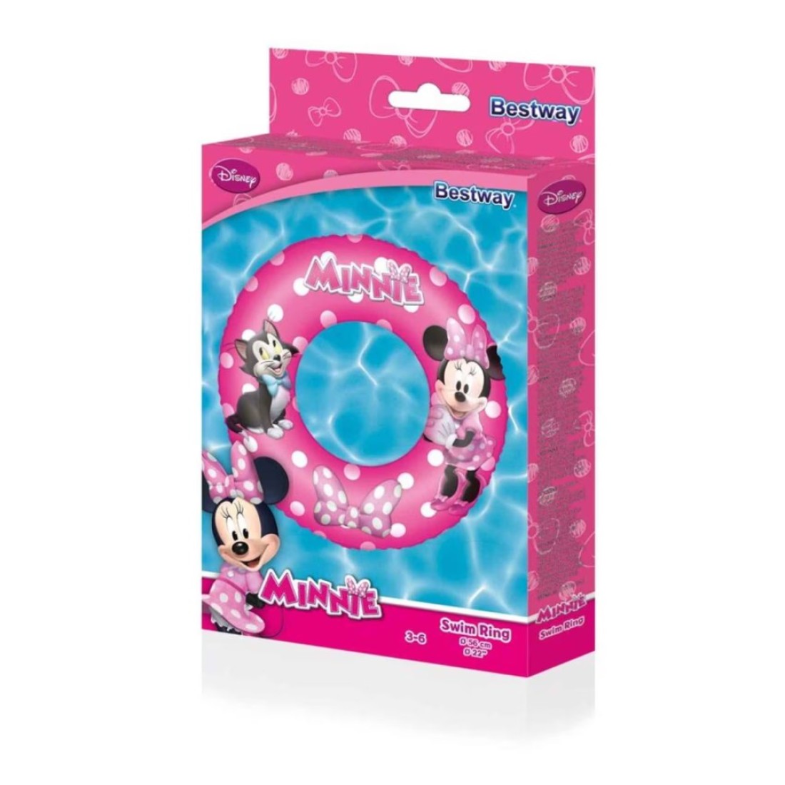 Bestway Disney Junior Minnie Inflatable Swim Ring Pink 56cm
