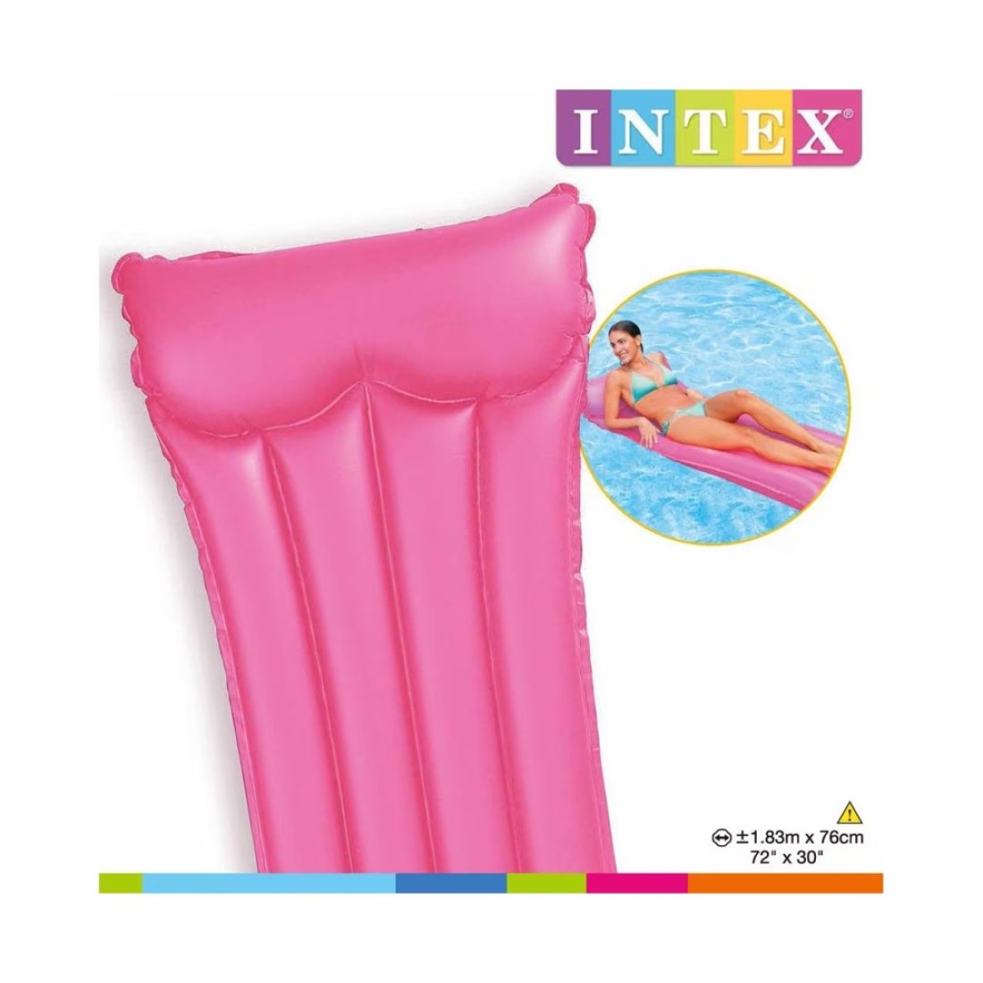 Intex Neon Frost Air Mats 59717EP Multicolour 72x30inch Pack of 3