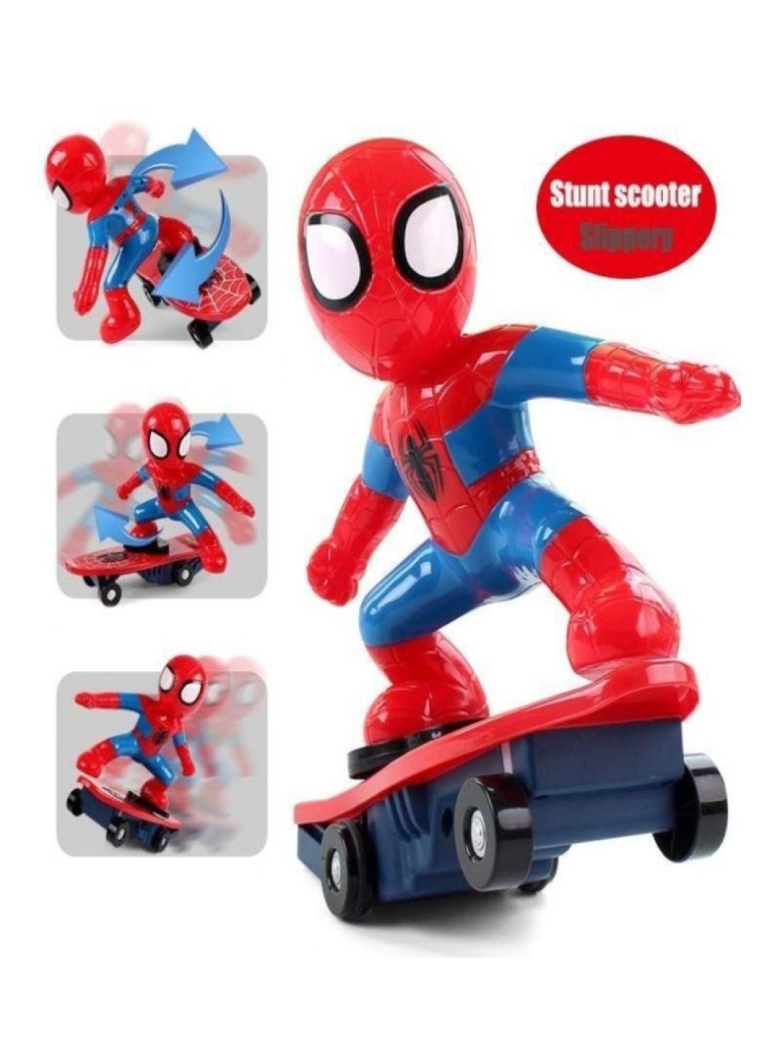 Siri - Spiderman Toy With Stunt Skateboard