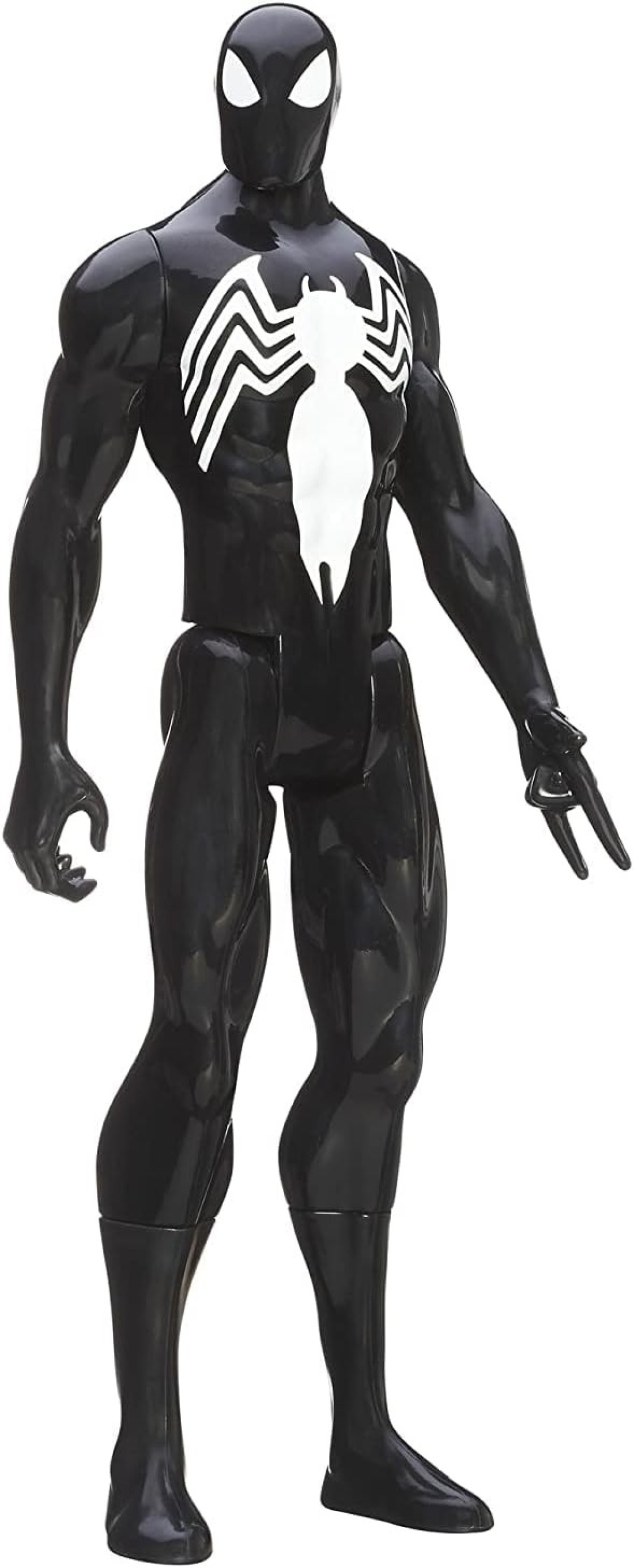 مجسم Spider-Man من سلسلة Titan Hero Series Marvel Ultimate Spider-Man Black Suit Spider-Man - 12 بوصة"
