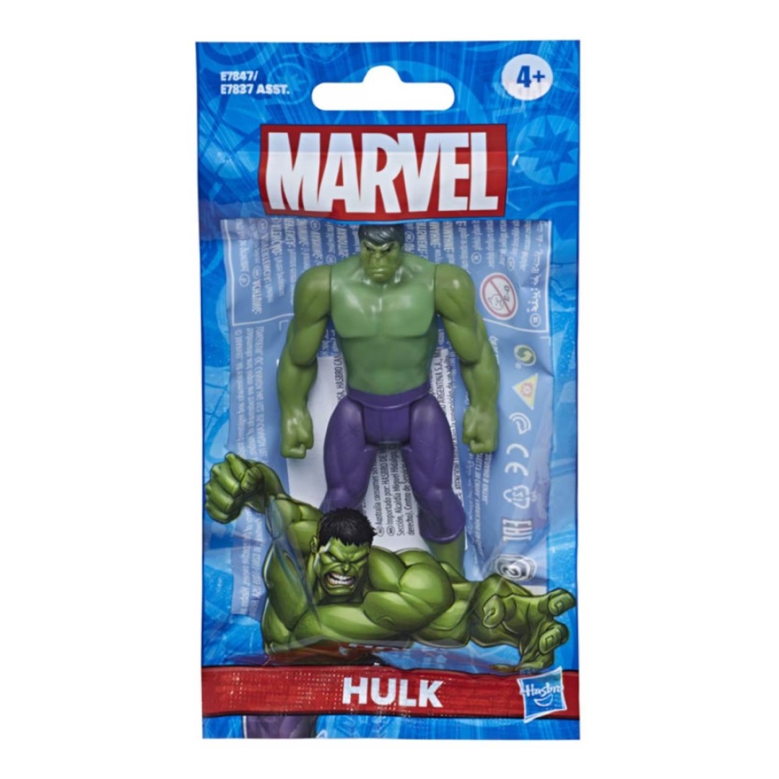 Hasbro Marvel Classic Hulk Action Figure Green 4 Years and above 3.7inch