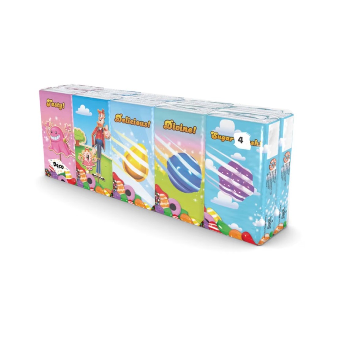 Candy Crush Minions Pocket Tissues 4 Ply Pack of 10