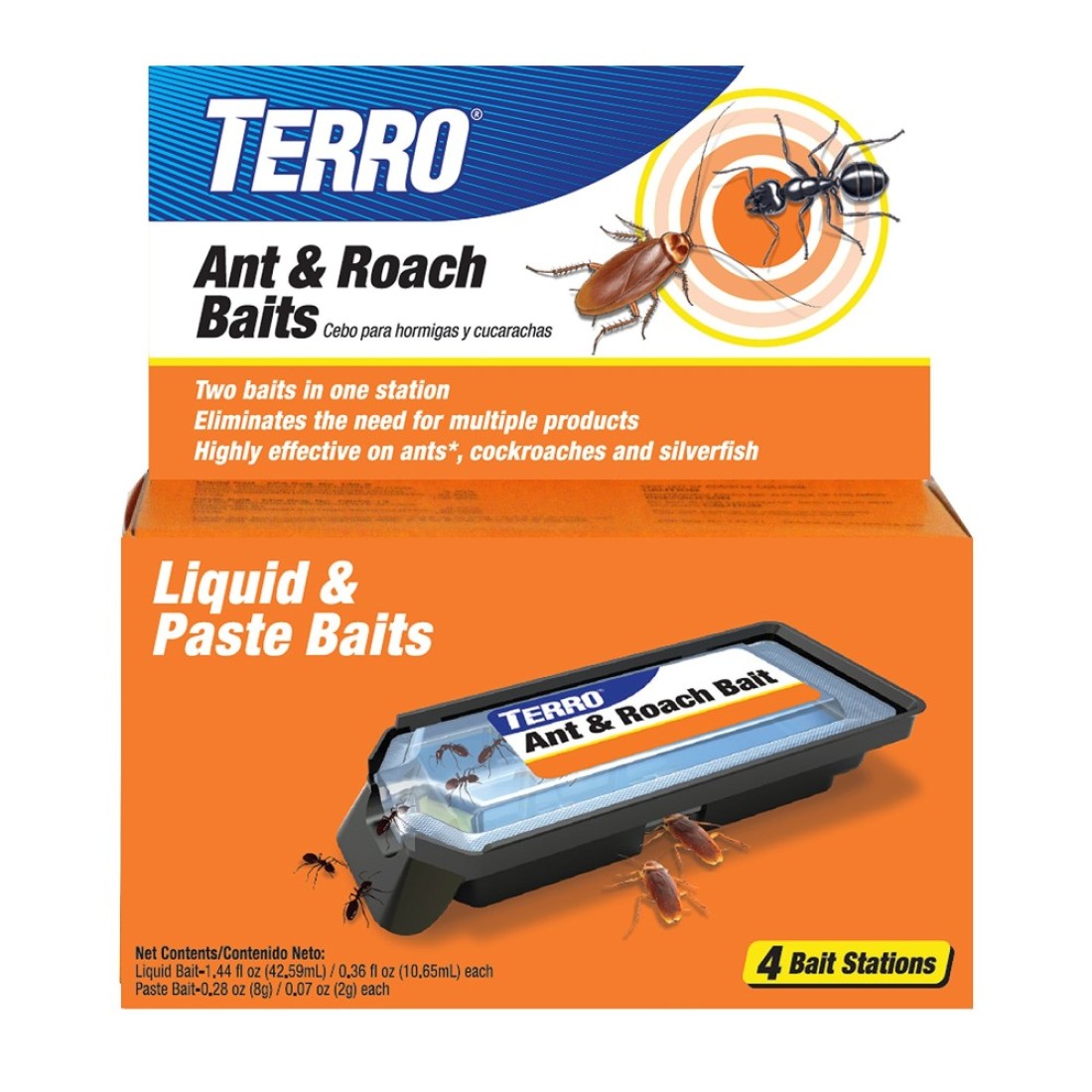 Terro T360 Ant and Roach Stations 1 PACK Ant Roach Baits Black