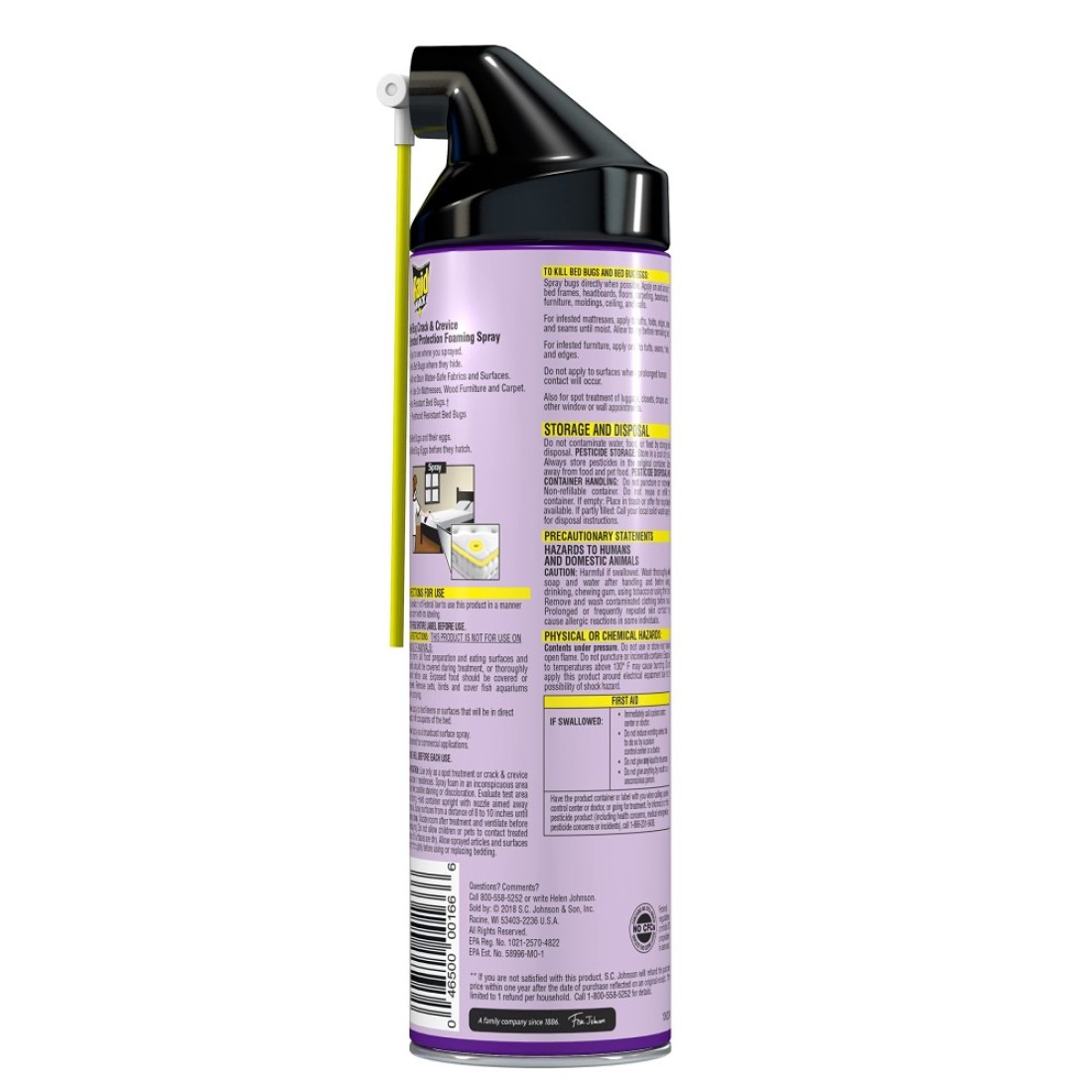 Raid Max Bed Bug Crack Crevice Extended Protection Foaming Spray Kills Bed Bugs for up to 8 weeks on Laminated Woods and Surfaces 175 oz