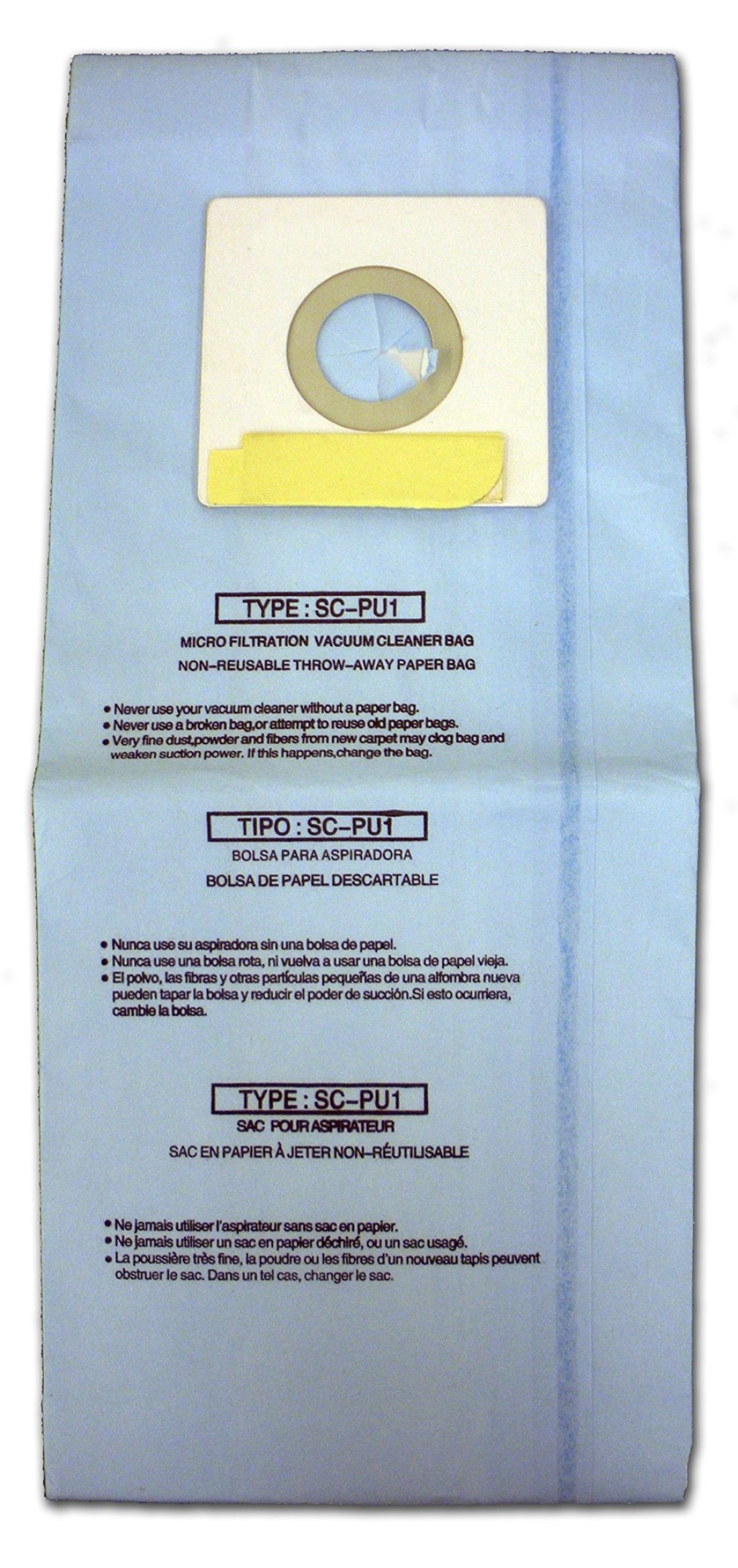 EnviroCare Replacement Micro Filtration Vacuum Cleaner Dust Bags made to fit Sanyo Uprights Type PU1 9 bags