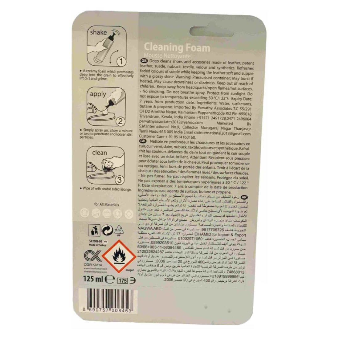 Silver Ladies Shoes Fresh Deodorant 100ml