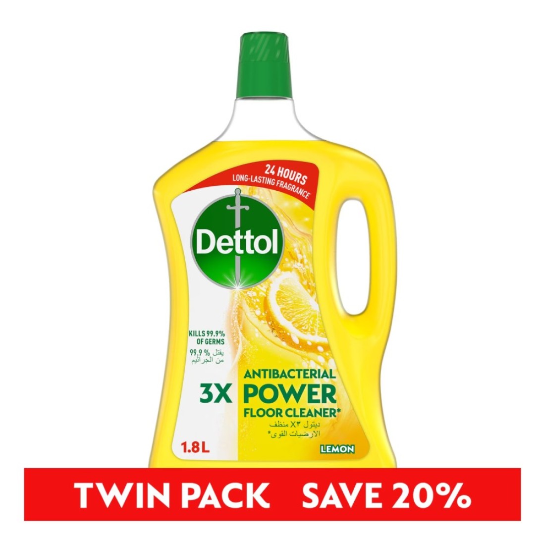 Dettol Lemon Multi Purpose Cleaner 1.8L Pack of 2
