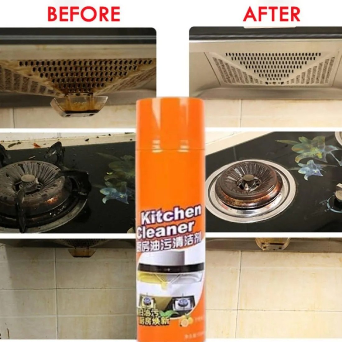 Marrkhor Multi purpose Cleaner Kitchen Cleaner Spray, Bubble Foam, Spray For Kitchen, Oil &amp; Grease Stain Remover For Chimney Cleaner Power Full Degreaser Kitchen Cleaner