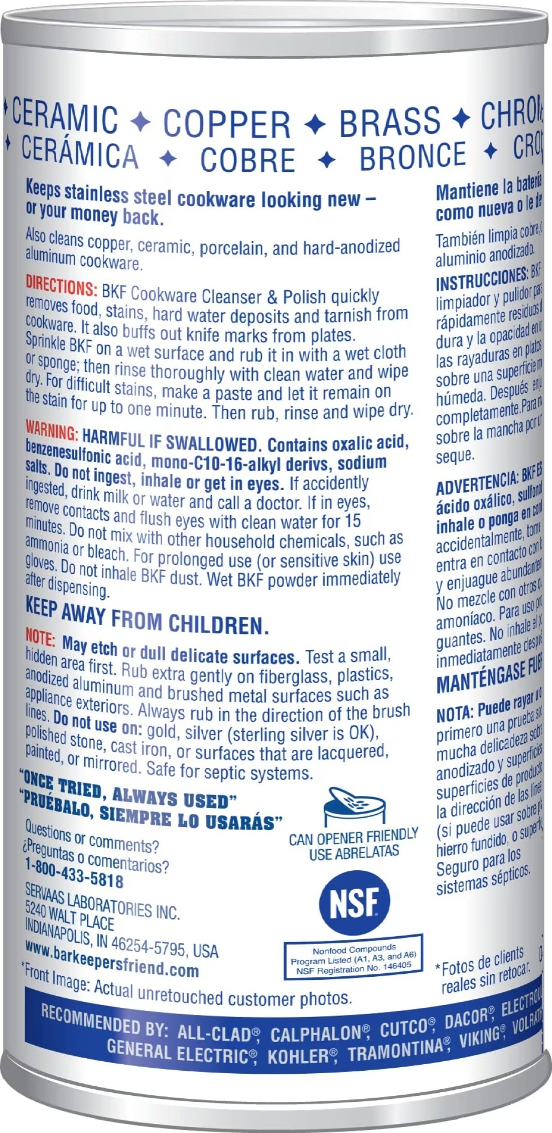Bar Keepers Friend Superior Cookware Cleanser Polish 12Ounces 1Unit