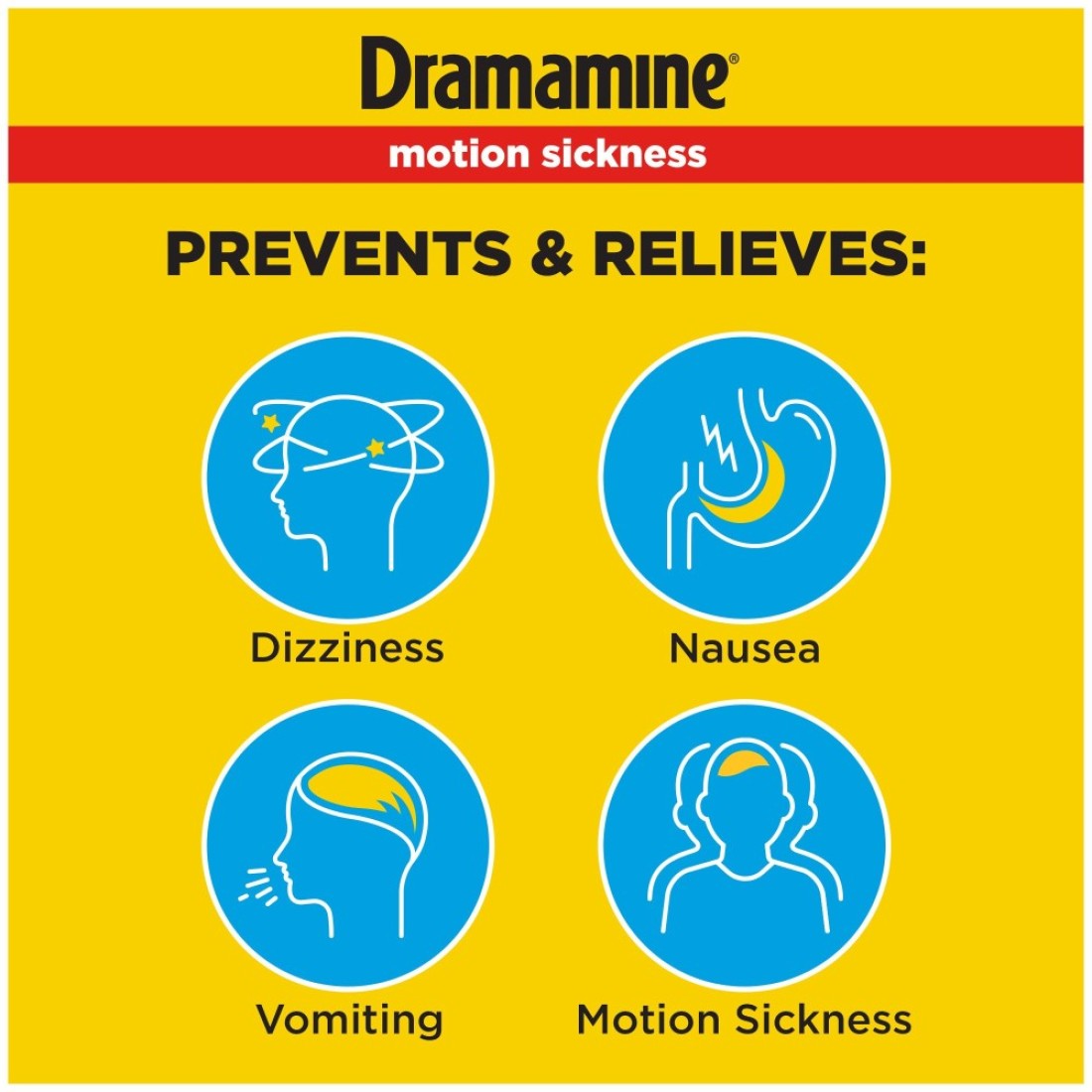 Dramamine Motion Sickness Original Travel Vial 12 Count 3 Pack