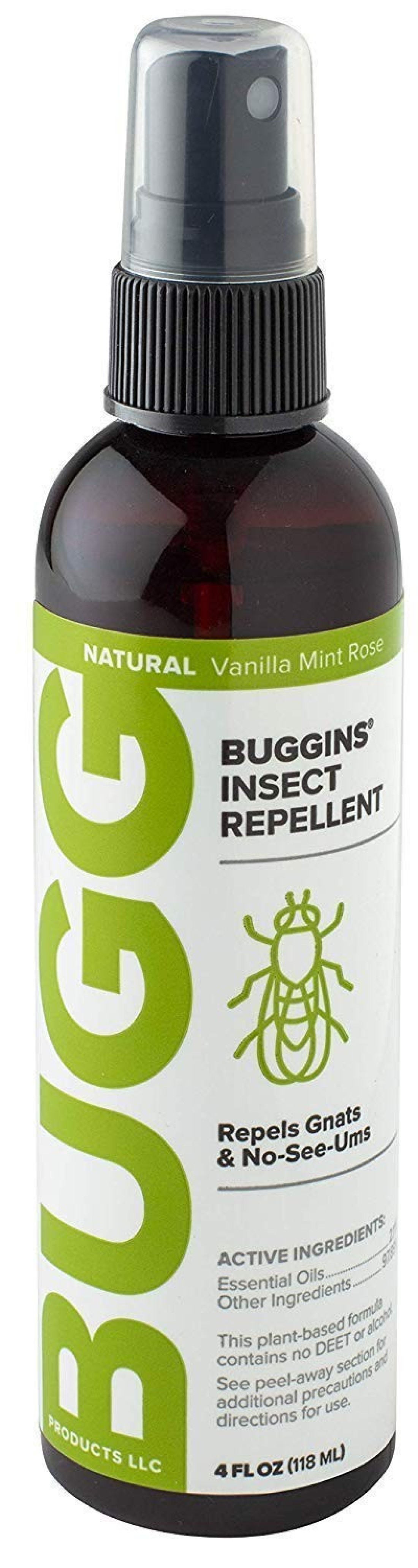 BugginsOriginal Insect Repellent Mosquitoes Gnats DEET Free NonGreasy 4 oz Pump Spray Bottle 3 Pack