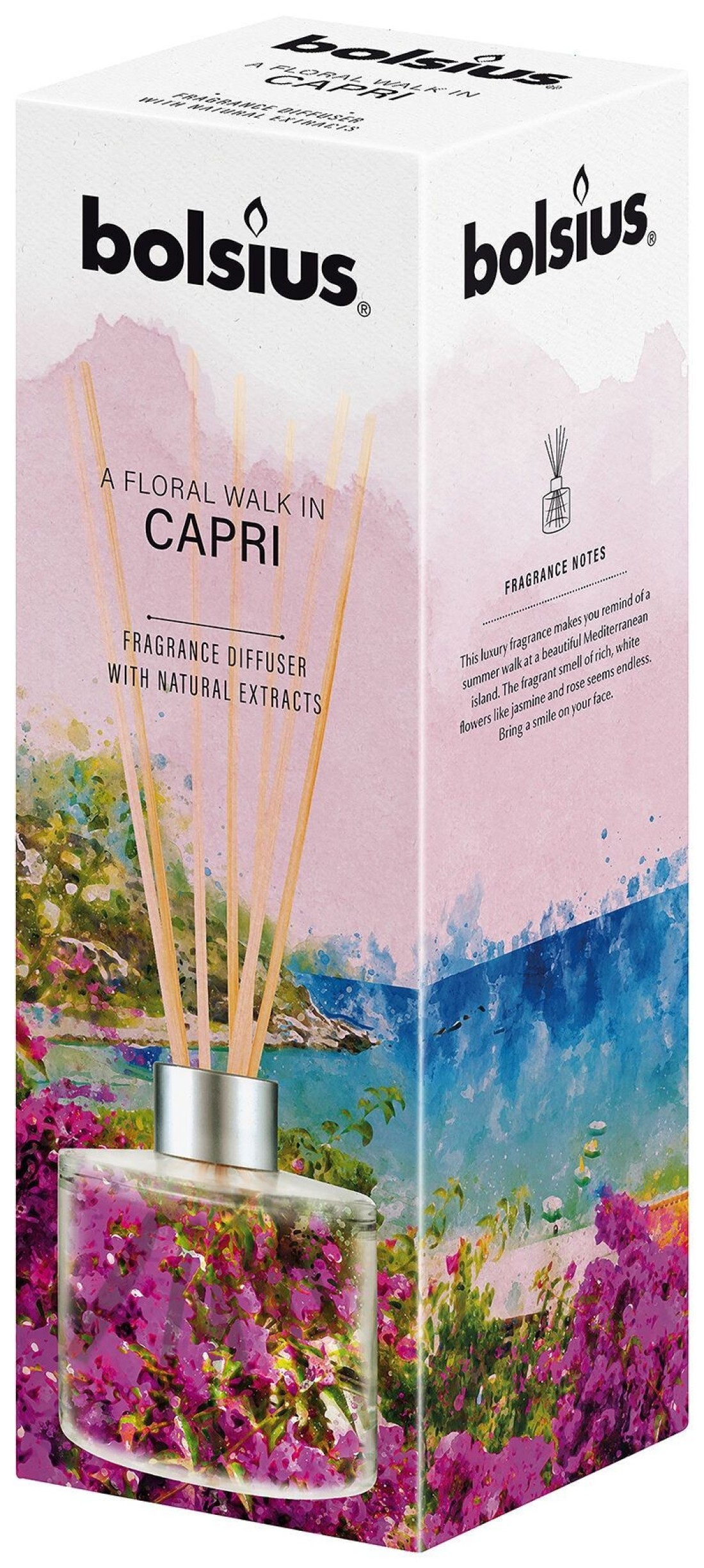 Bolsius Capri Fragrance Diffuser With Natural Extracts, 100ml