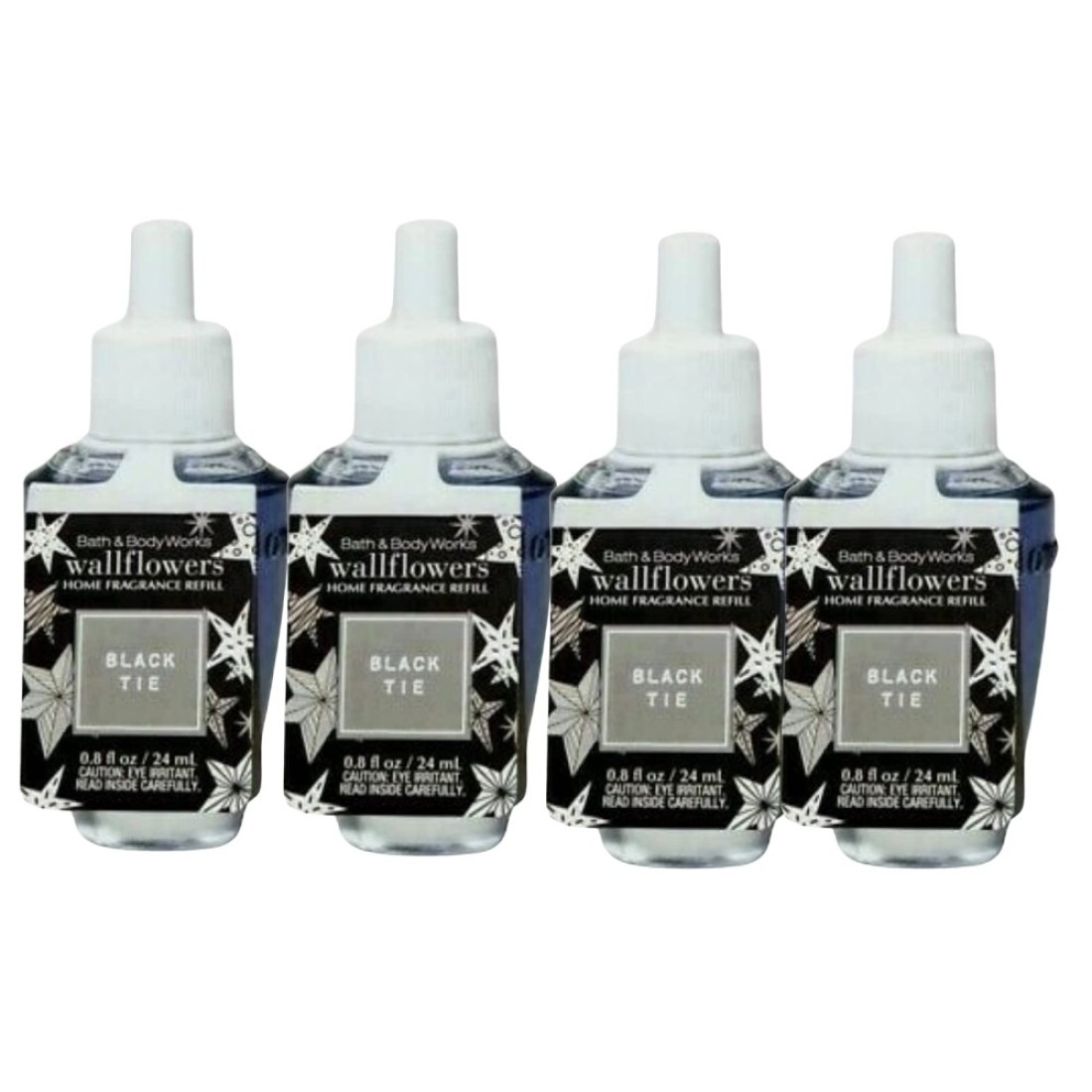 Bath and Body Works 4 Pack Black Tie Wallflower Fragrance Refill 08 Oz