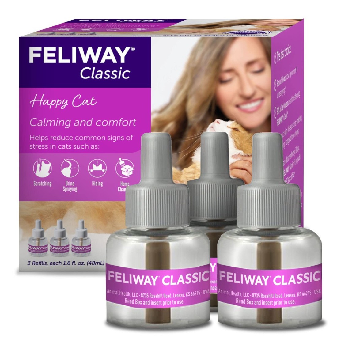 FELIWAY Classic Cat Calming Pheromone 30 Day Refill 3 Pack