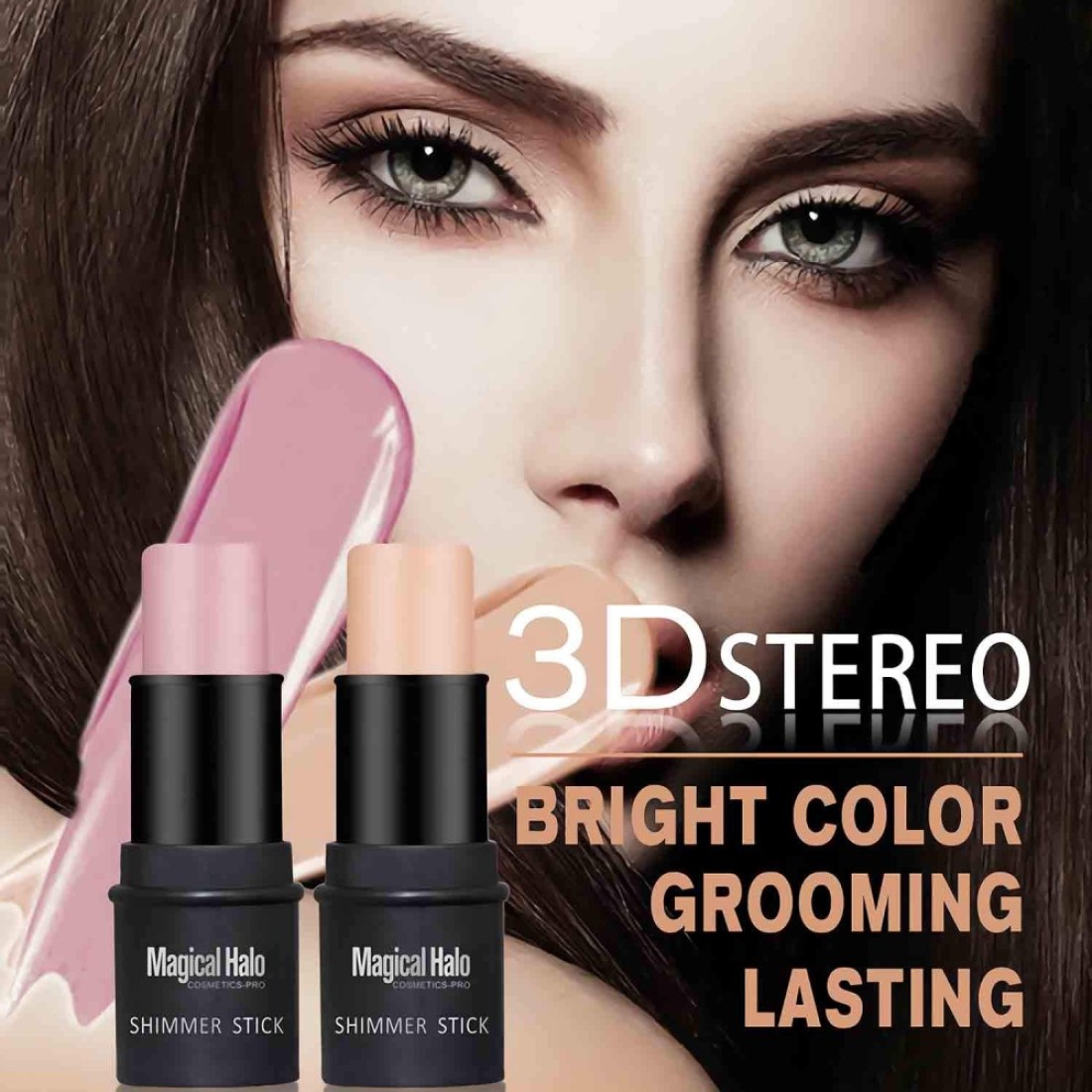 4 Pcs Cream Contour Foundation Stick Highlighter Bronzer Pen Face Brightens Shades Pencil Highlighting Shade Longwear Makeup Highlight Bronzer Shaping Trimming Stick Cream