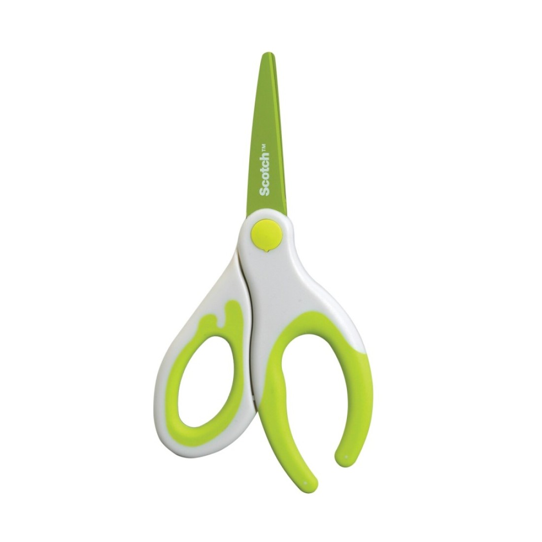 Scotch Designer Scissors 1581DS-Green. Stainless steel blade, 8 in (20cm). 1 scissor/card