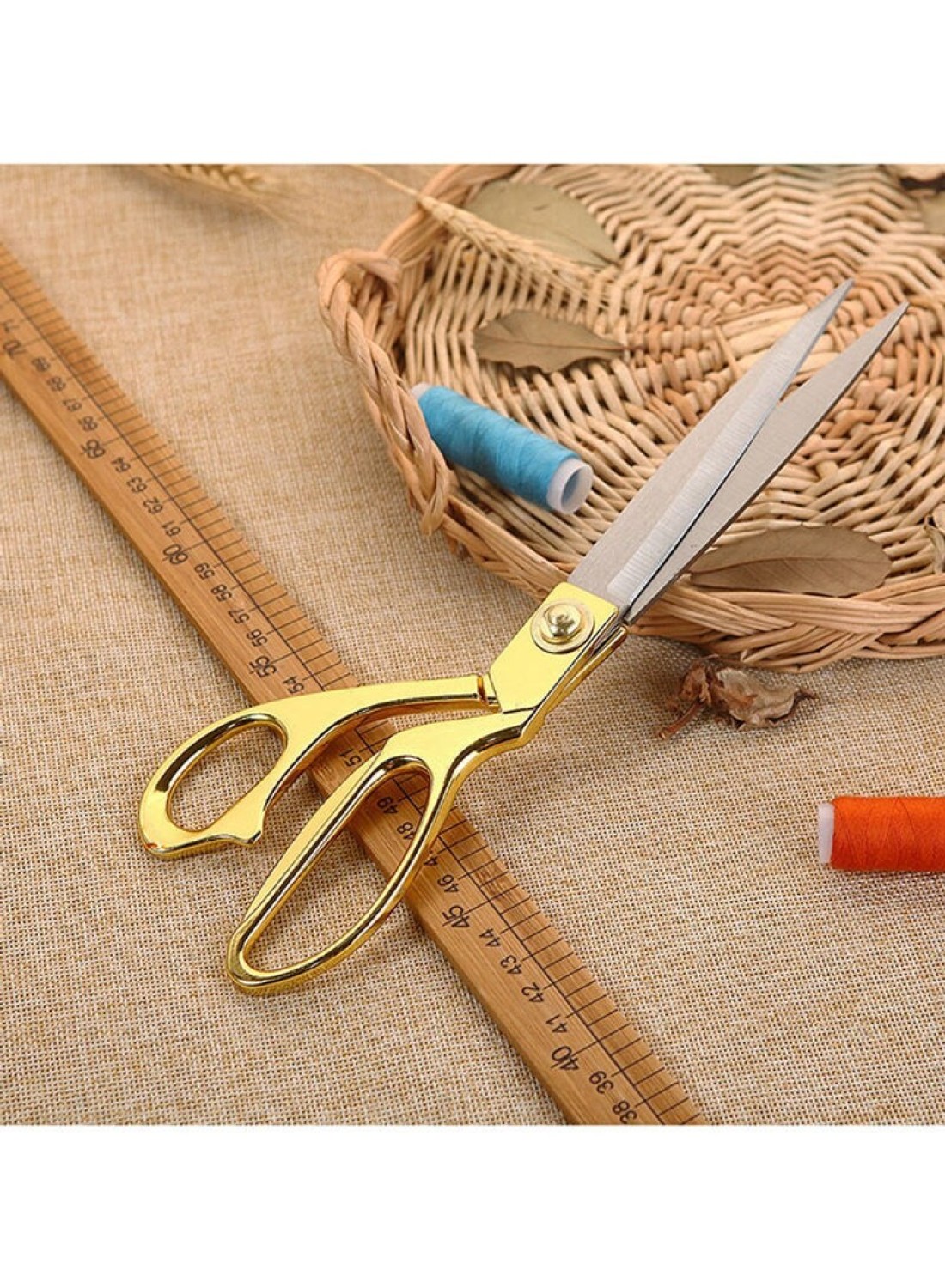 Generic Professional Sewing Tailor Scissor 14x6x1cm Yellow