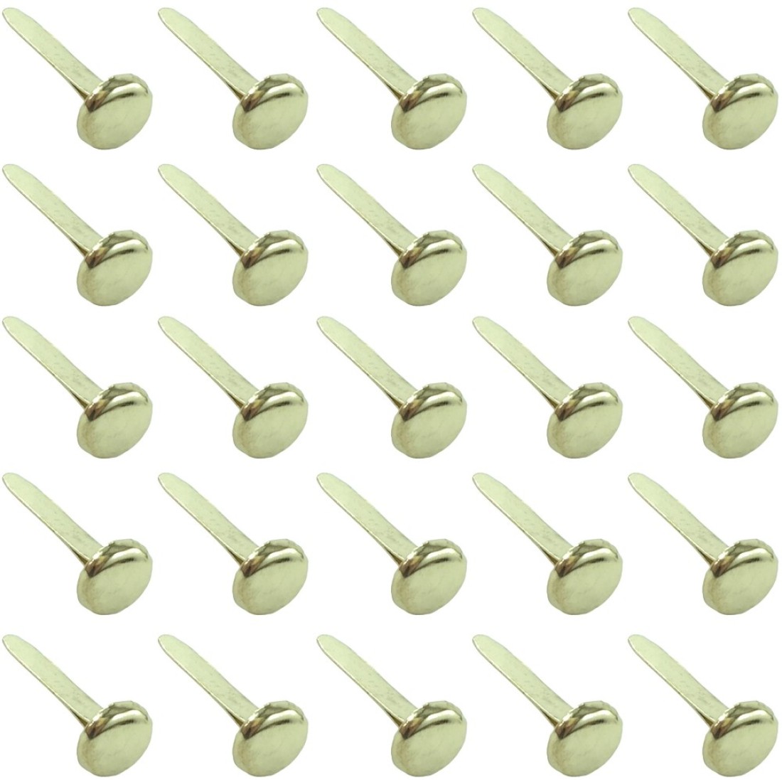 Clipco Paper Fasteners Medium 34Inch Brass Plated 100Pack