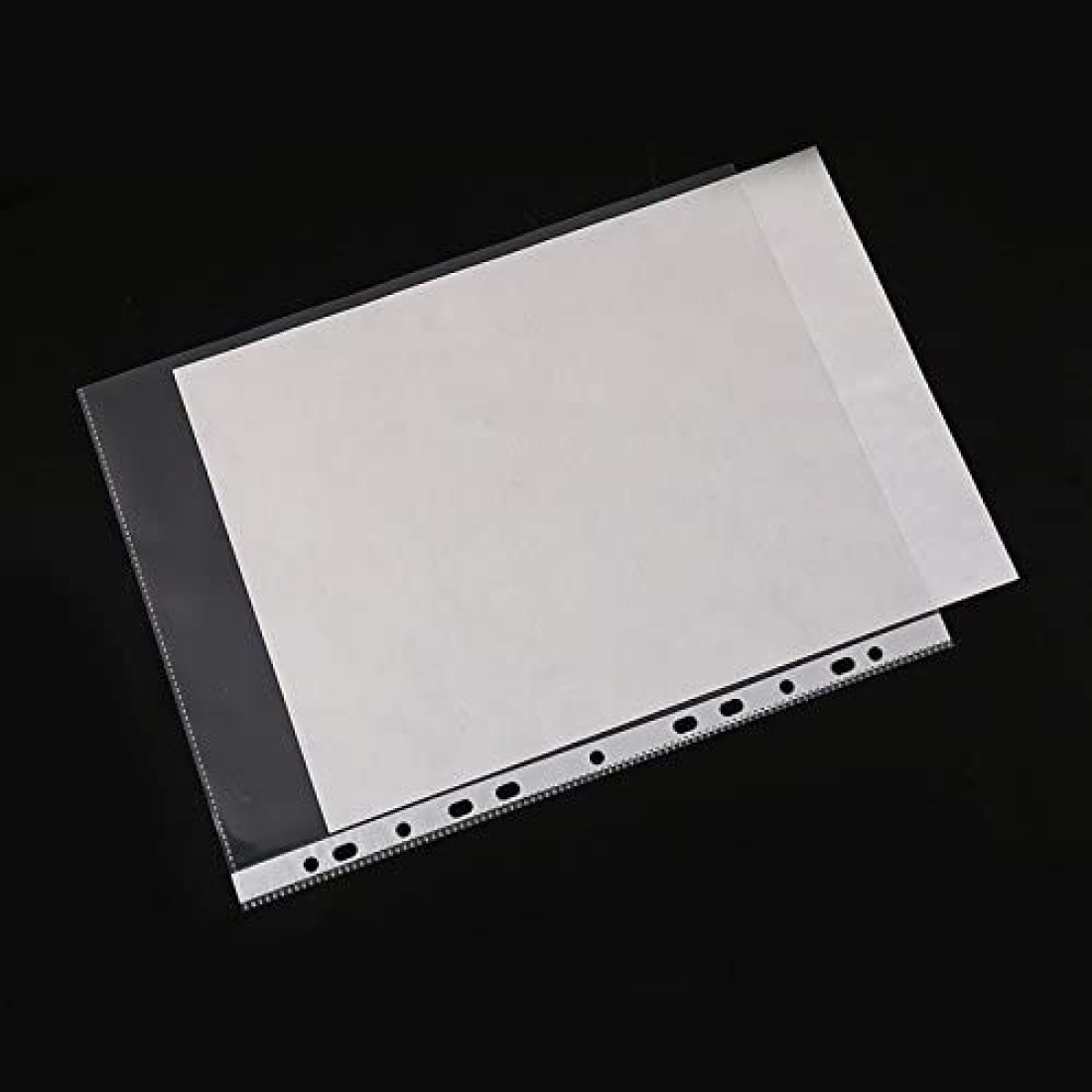 Generic Divine A4 File Organizer Clear Plastic Punched Pockets Document Folders (100 Pieces)